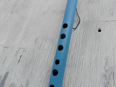 Quena de PVC de dos capas en su secado