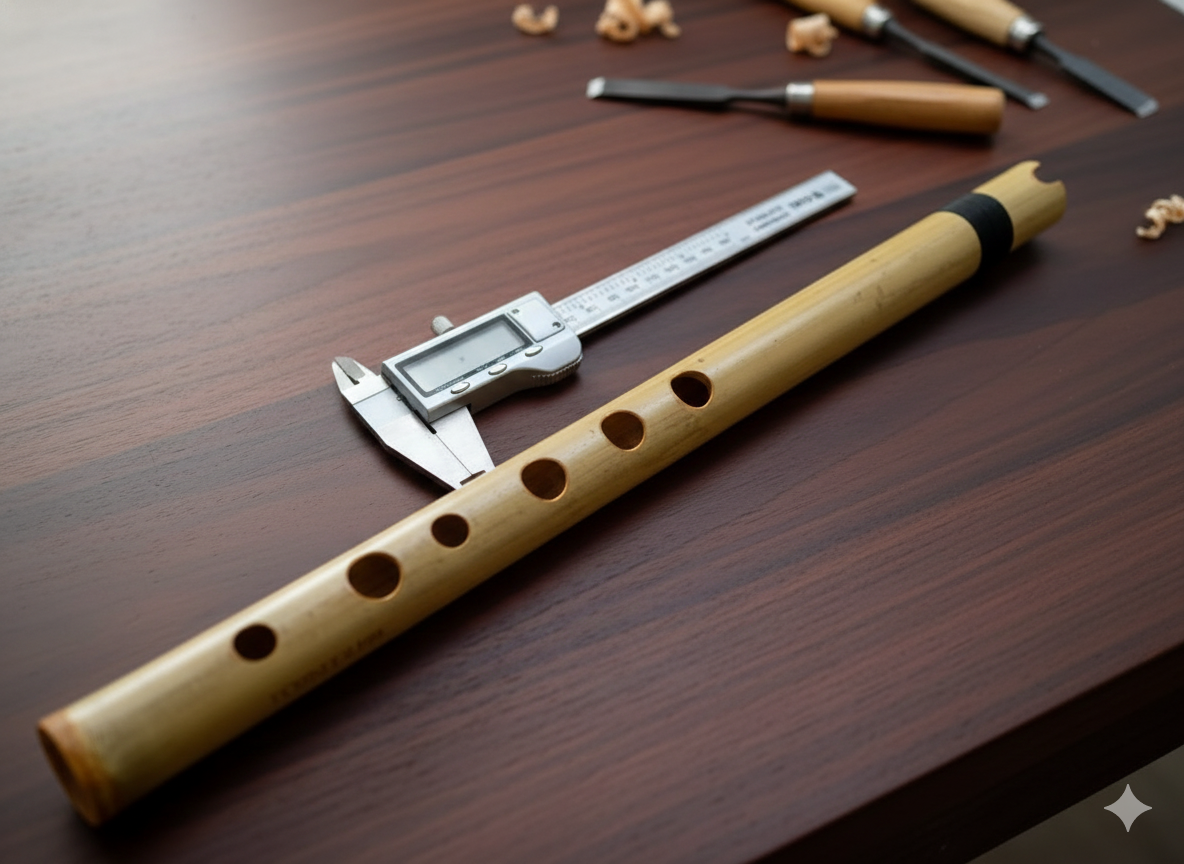 Quena sobre una mesa